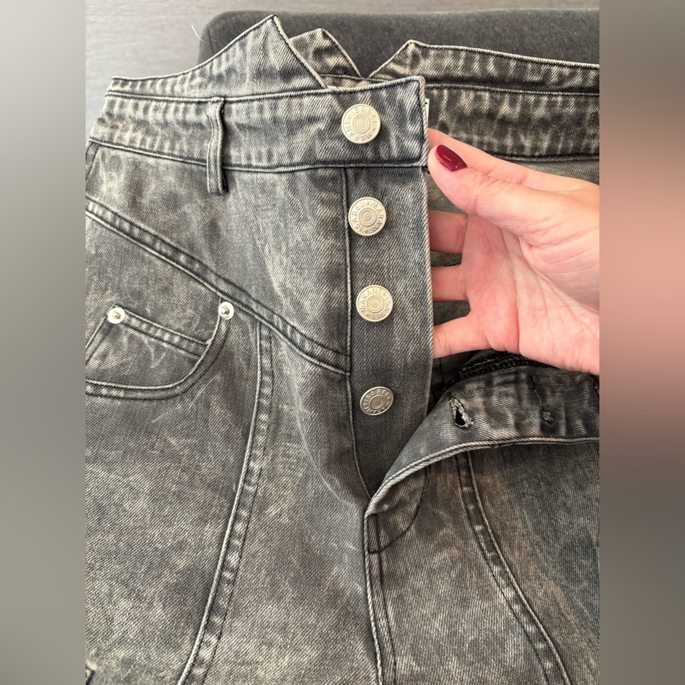 Étoile Isabel Marant Gray Henoya Acid-wash High Rise Slim Jeans US 27 - Picture 5 of 15